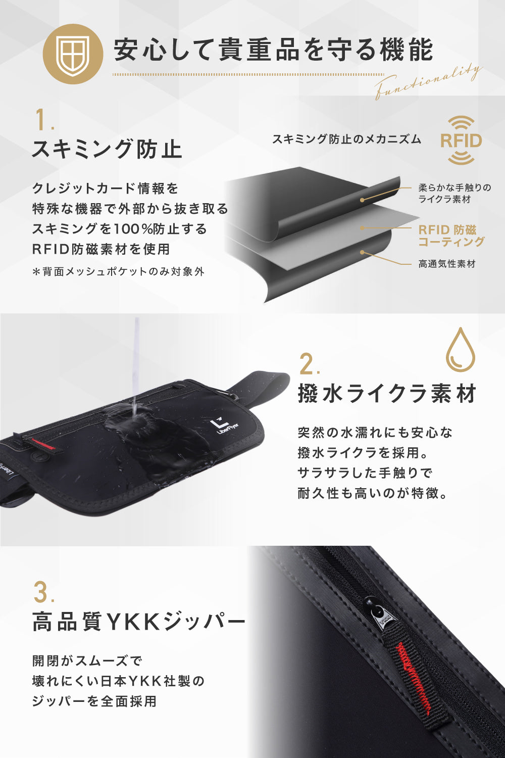 セキュリポ®︎ スマート防犯×次世代のセキュリティポーチ Lサイズ